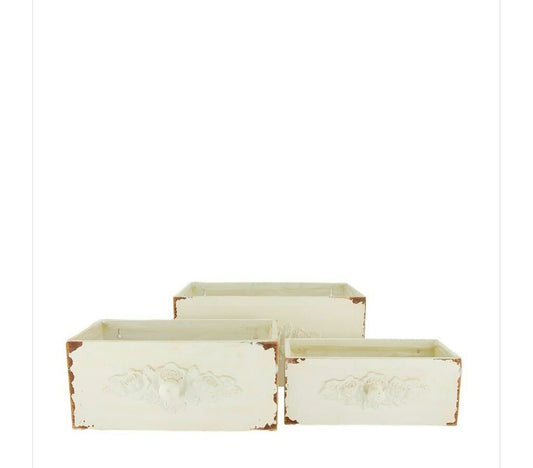 Macetero Madera Cajón Blanco Para Colgar 29x13x13cm_0