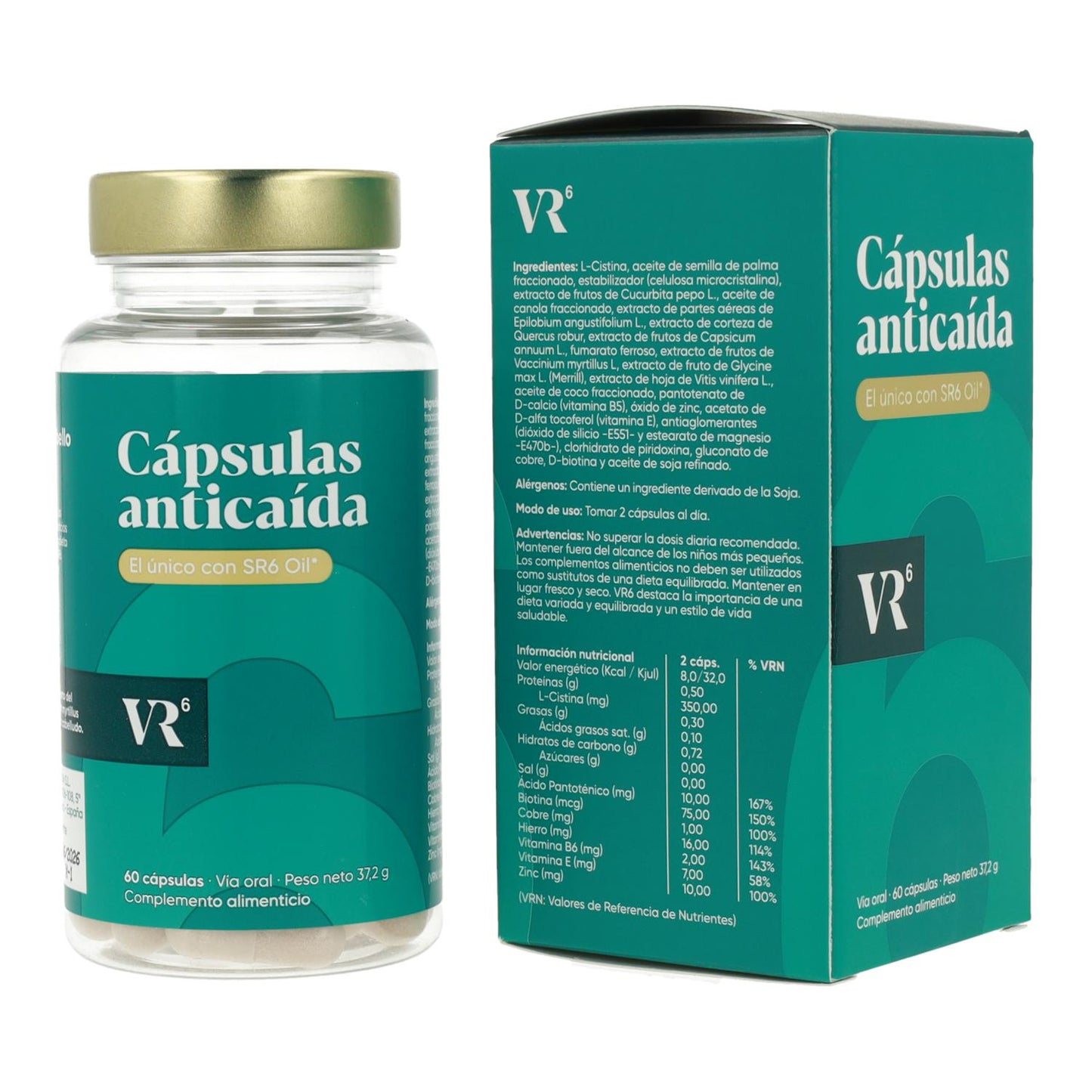 Cápsulas antiqueda VR6 60 unidades