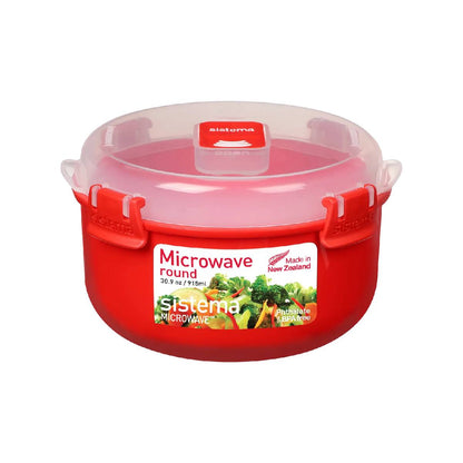 Recipiente redondo para sistema de micro-ondas 915 ml