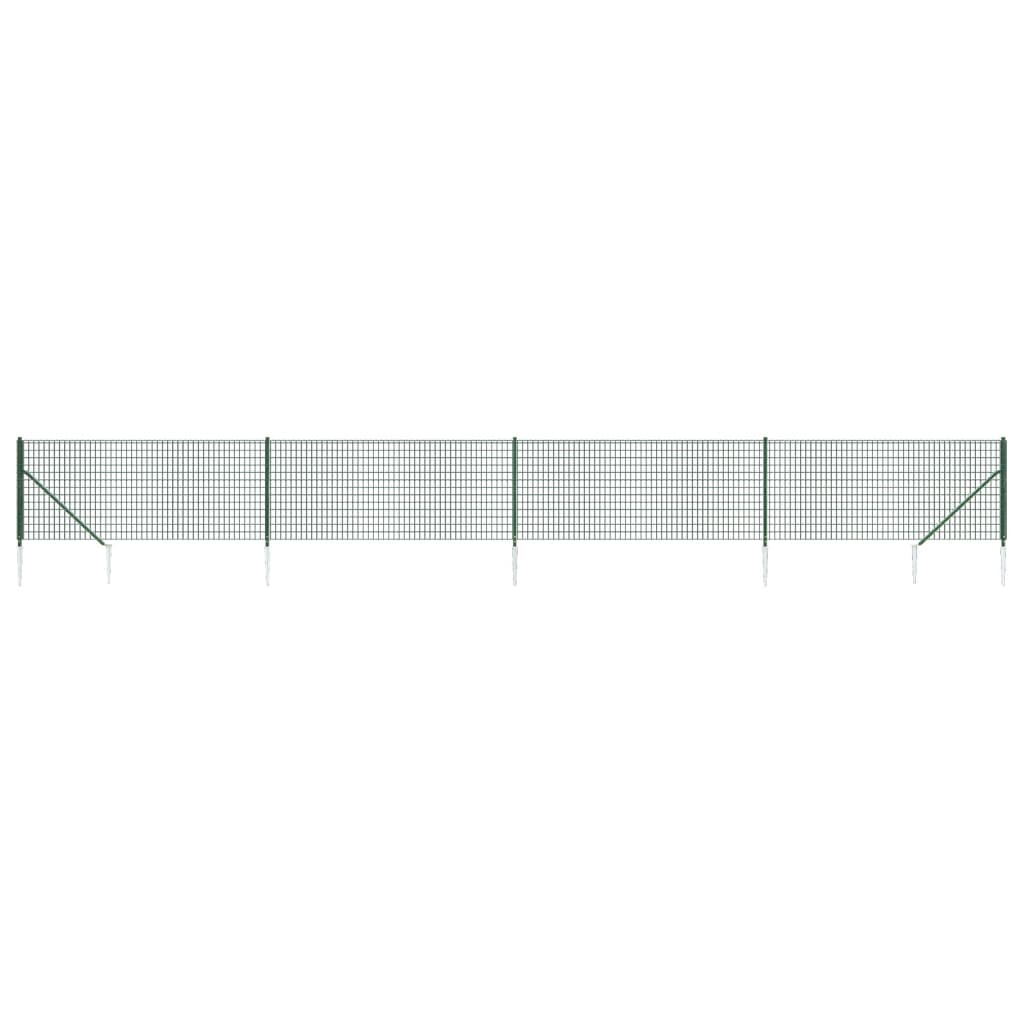 Cerca De Alambre Con Pinchos De Anclaje Verde 1,1x10 M / Vetonek_0