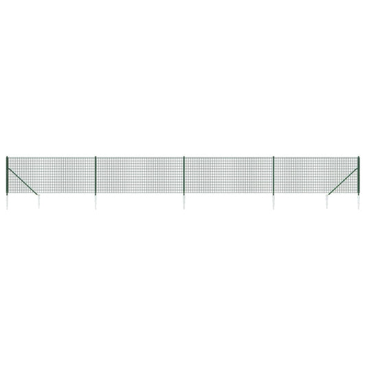 Cerca De Alambre Con Pinchos De Anclaje Verde 1,1x10 M / Vetonek_0