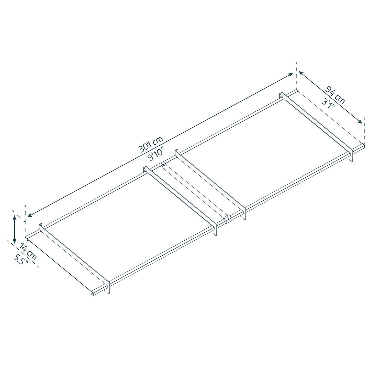 Marquise Nancy 301x94 cm 