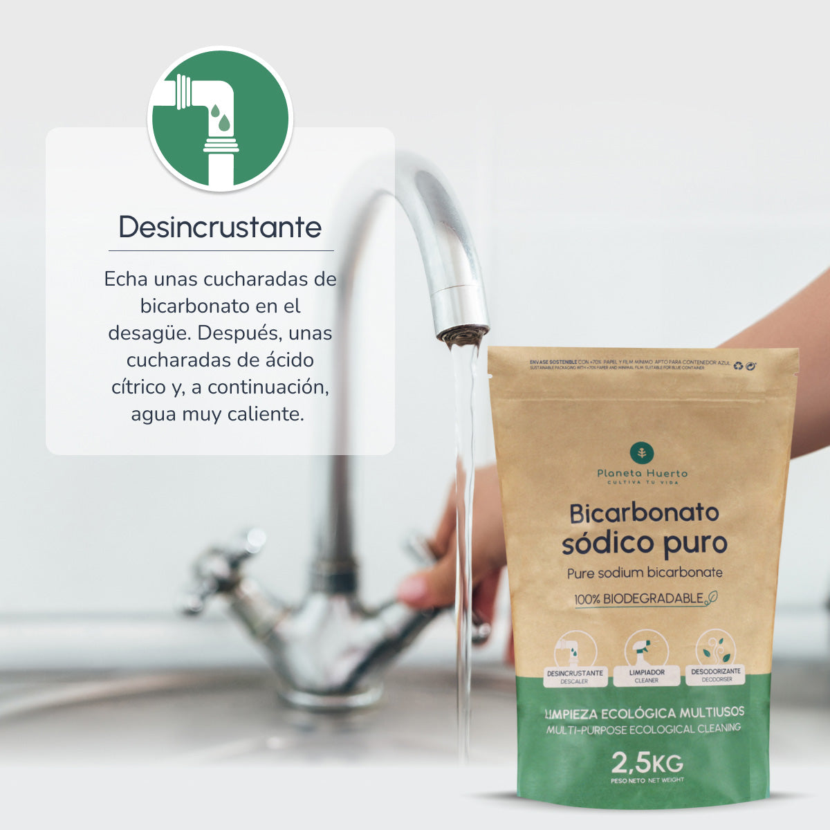 Pack 6x Planeta Huerto Bicarbonato de Sódio 1 Kg