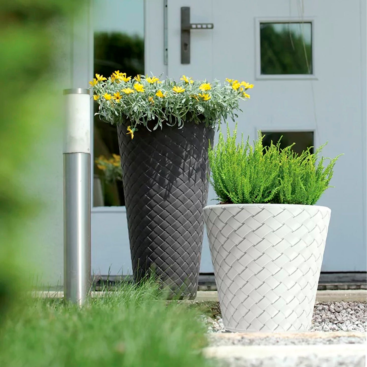 Macetero Slim Matuba 57l., Con Depósito, Dimensiones (mm) 400x400x780, Color Blanco_5