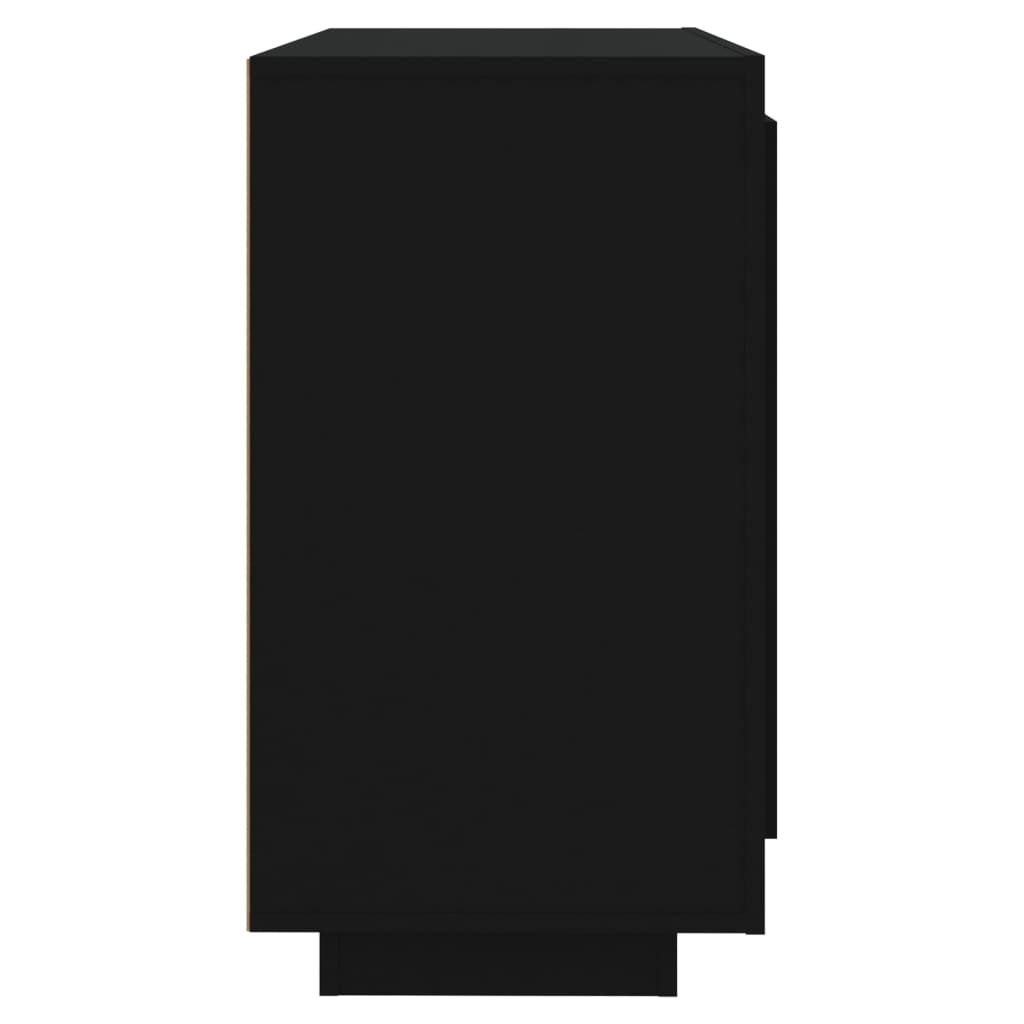 Aparador De Madera Contrachapada Negro 80x40x75 Cm / Vetonek_5