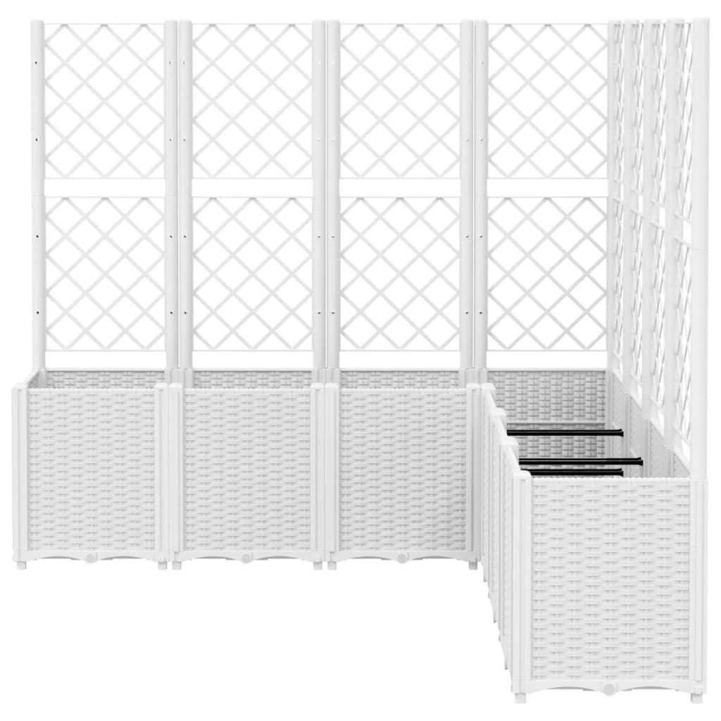 Jardinera Con Enrejado Pp Blanco 160x160x140 Cm_2
