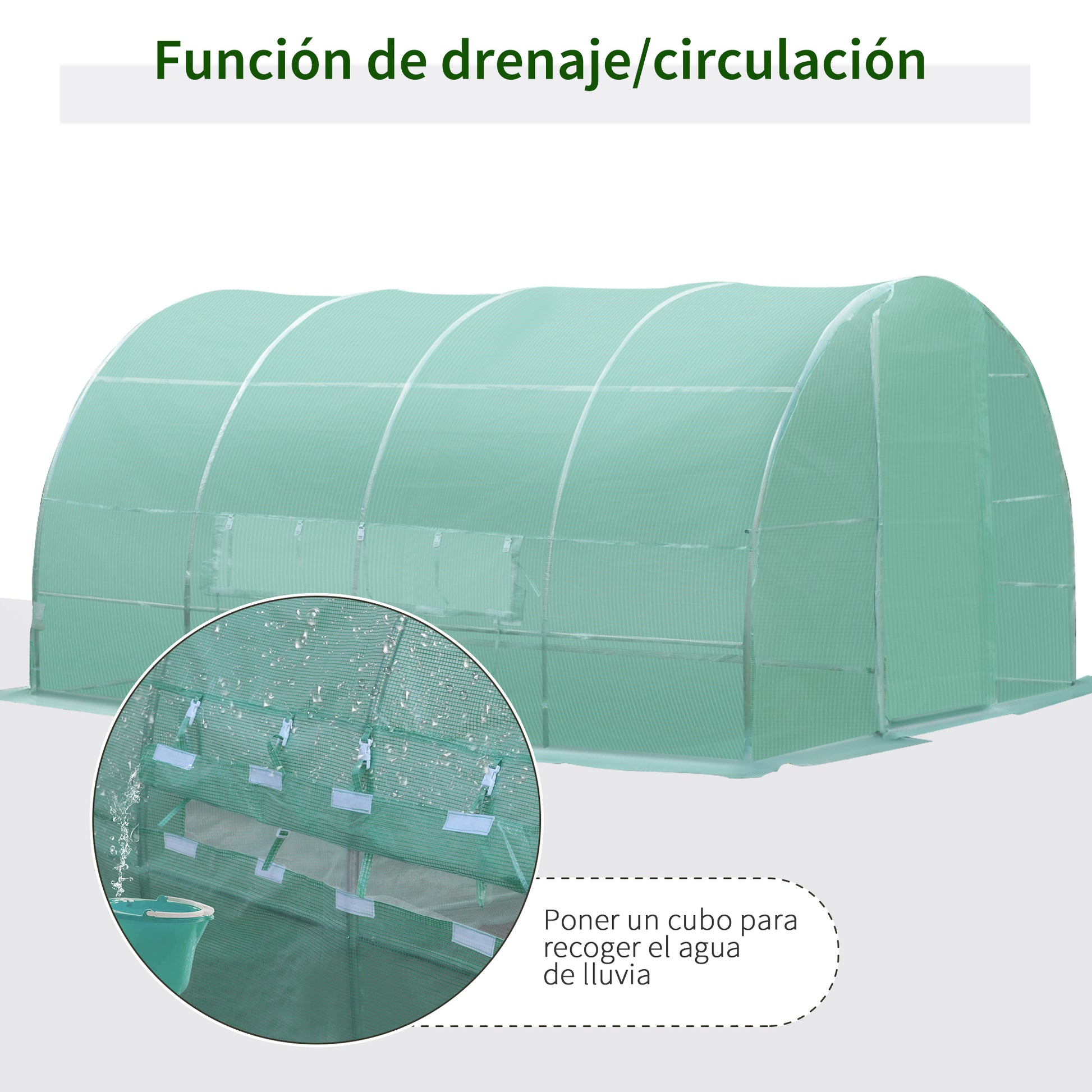 Outsunny Invernadero Túnel De Jardín Y Huerto Para Cultivos Plantas Verduras_5