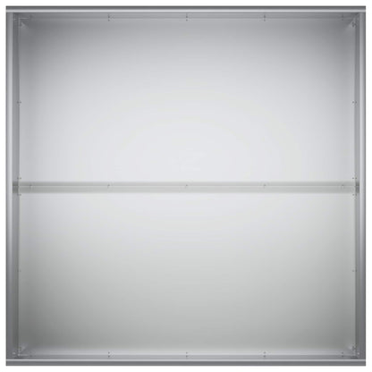 Macetero De Jardín Plateado 80 X 80 X 40 Cm Acero Galvanizado_3