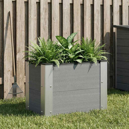 Arriate Elevado Gris 50 X 30 X 36 Cm Wpc Y Aluminio_1