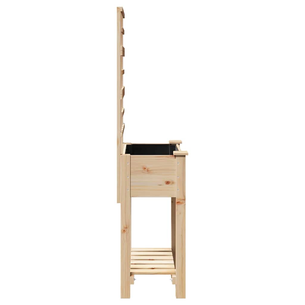 Macetero De Jardín Beige 71 X 38 X 152 Cm Madera De Pino Sólido_5