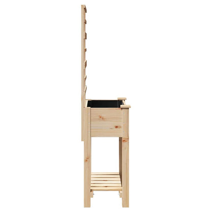 Macetero De Jardín Beige 71 X 38 X 152 Cm Madera De Pino Sólido_5