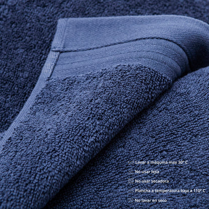 Toalla De Manos 50x100cm 100% Algodón Azul Navy 550gsm Con Rayas Scalpers Home_3