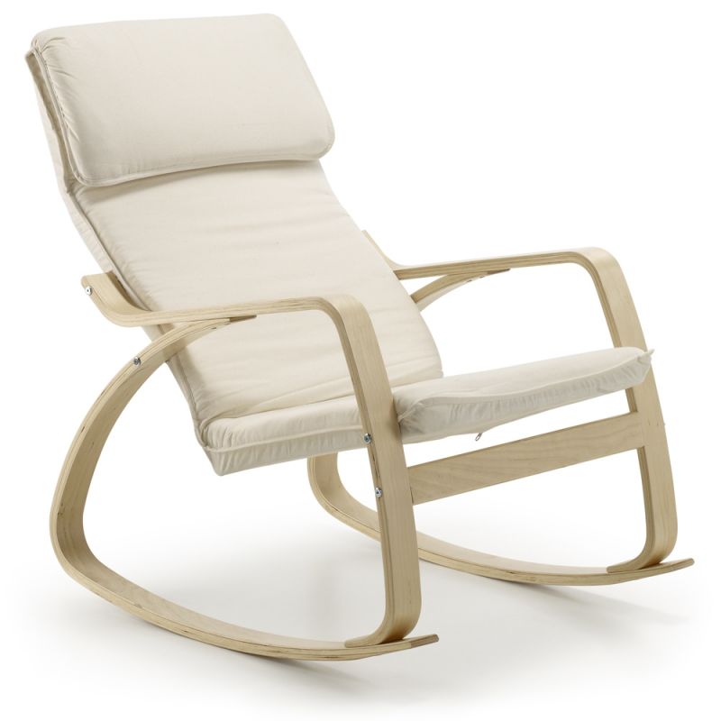 Mecedora Balancín Giro Madera, Beige, 66 X 95 X 92cm_0