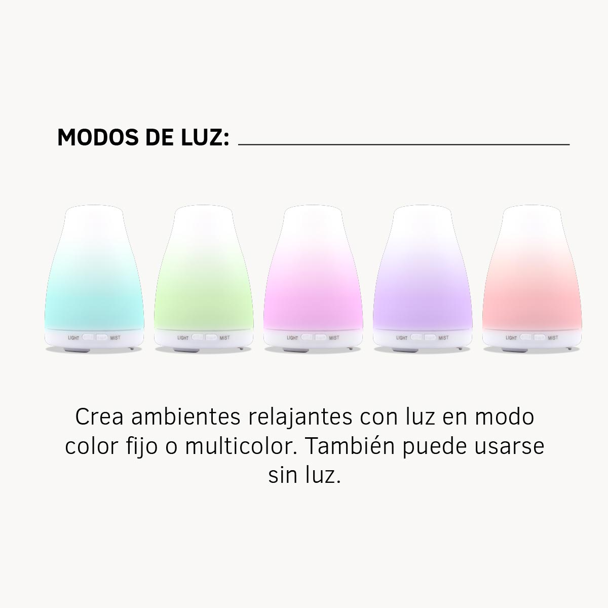Brumizador Ultrasónico 100 ml SYS Aromas | Humidificador Compacto | Difusor Aromaterapia | Luz Led_4