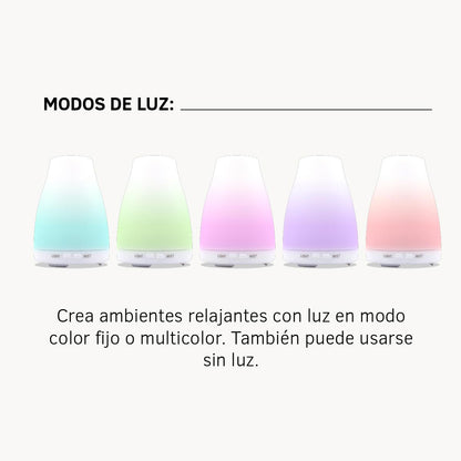 Brumizador Ultrasónico 100 ml SYS Aromas | Humidificador Compacto | Difusor Aromaterapia | Luz Led_4