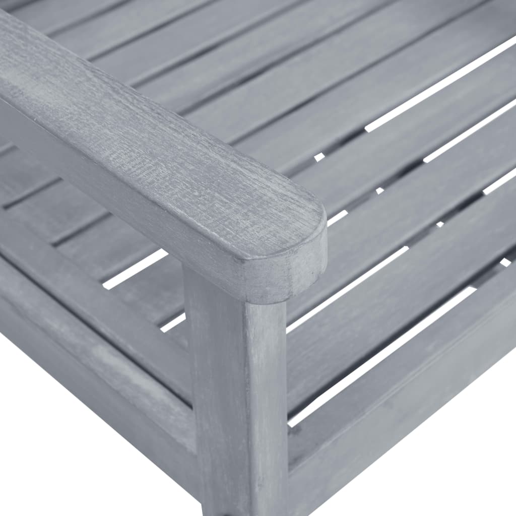 Vidaxl Sillas De Jardín 6 Unidades Madera Maciza De Acacia Gris_5