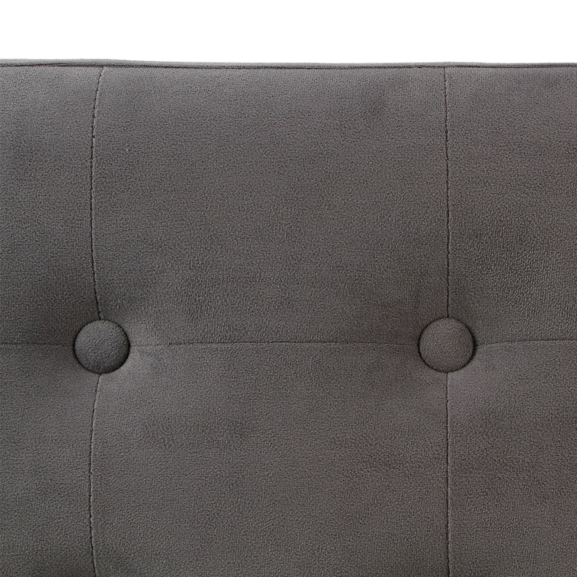 Puff Plegable Doble 'lysandre' Gris Efecto Terciopelo_2