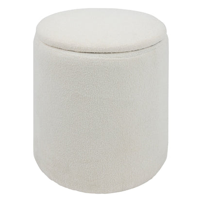 Puff Baúl Rizado Blanco Kaydi_0