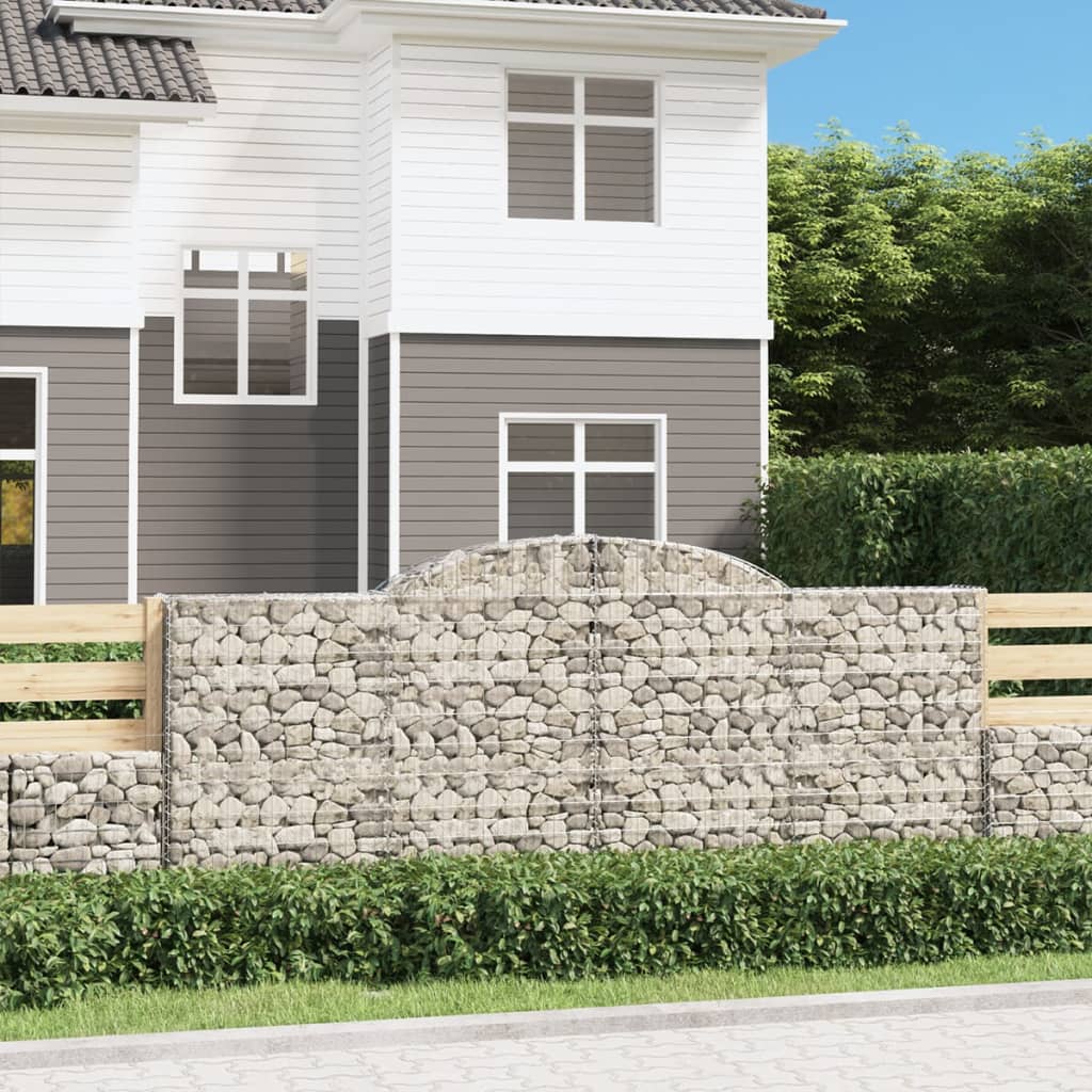 Cestas Gaviones 13 Uds Forma De Arco Hierro 300x50x120/140 Cm_1