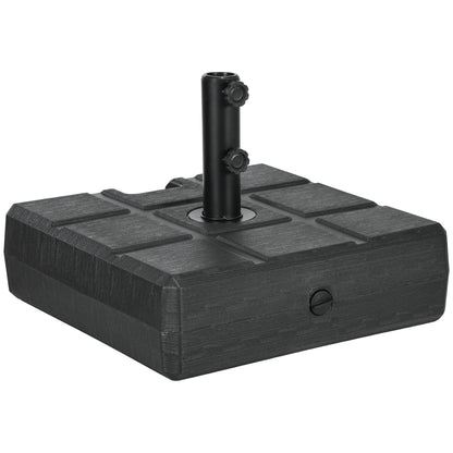 Outsunny Base De Sombrilla Rellenable De Agua 30 Kg Y Arena 40 Kg 49x49x36,5 Cm_0