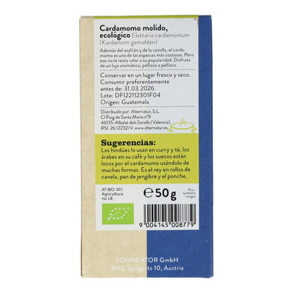 Cardamomo Moído Biológico Sonnentor 50 g