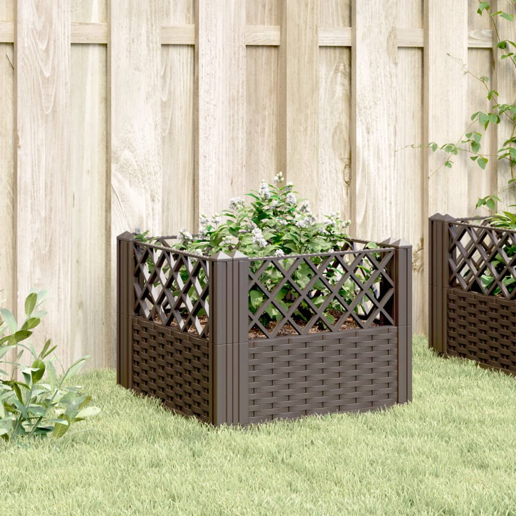 Jardinera Con Clavijas Pp Marrón 43,5x43,5x43,5 Cm_2