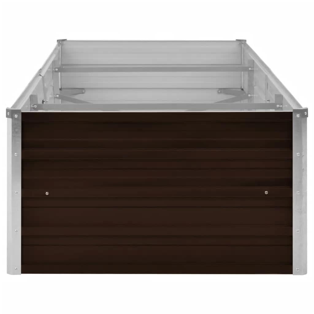 Arriate De Acero Galvanizado Marrón 240x80x45 Cm_4