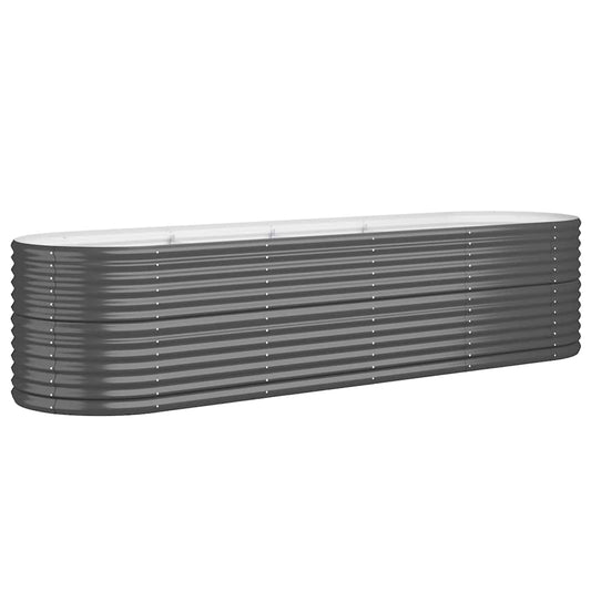 Jardinera Arriate Acero Galvanizado Antracita 296x80x68 Cm_0