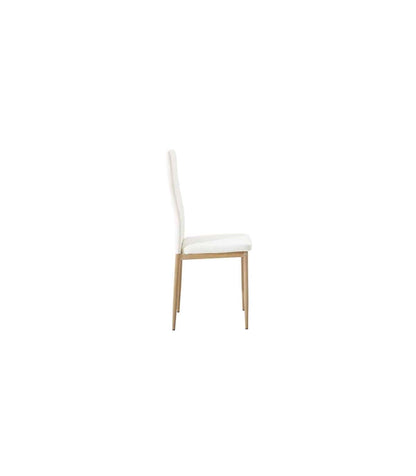 Pack De 4 Sillas Md-galera Tapizadas En Tejido Pu Blanco, 93cm(alto) 43cm(ancho) 42.5cm(la_2