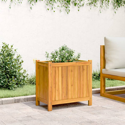 Jardinera Con Forro Madera Maciza De Acacia 54x31x50 Cm_2