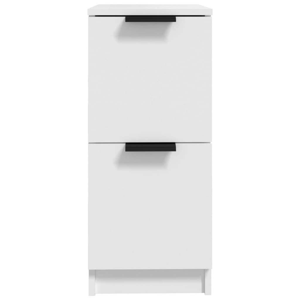 Aparadores 2 Uds Madera Contrachapada Blanco 30x30x70 Cm / Vetonek_2