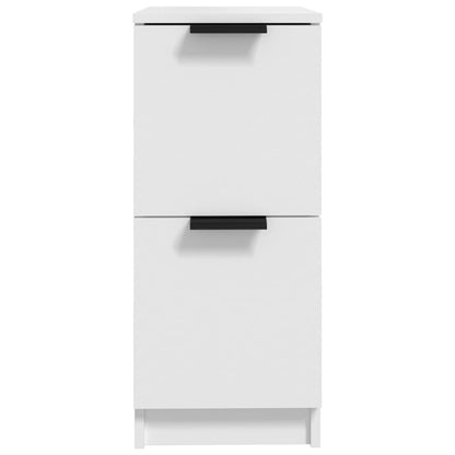 Aparadores 2 Uds Madera Contrachapada Blanco 30x30x70 Cm / Vetonek_2