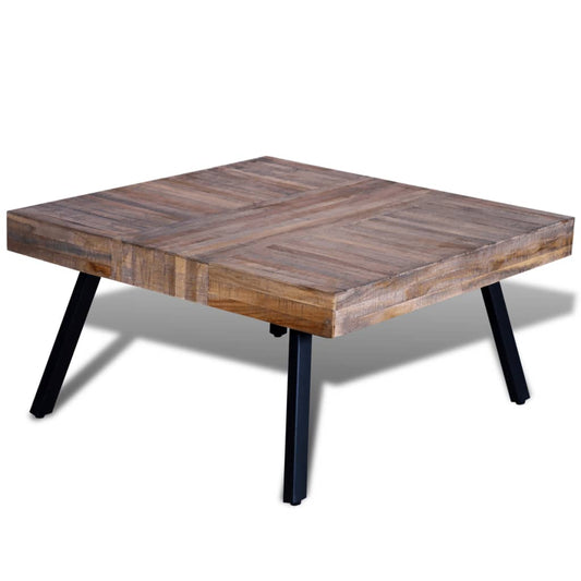 Mesa De Centro Cuadrada Madera De Teca Reciclada_0