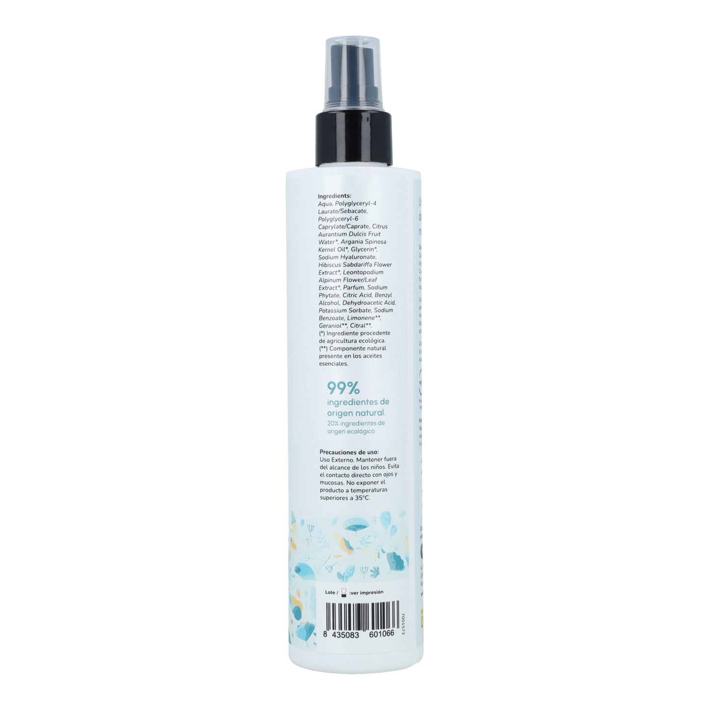 Água Micelar de Limpeza com Ácido Hialurónico Planeta Huerto 250 ml