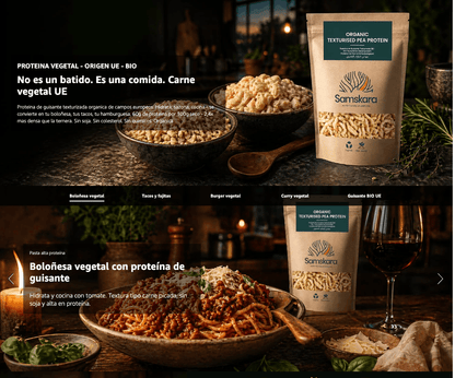 Proteína De Guisante Texturizada Bio - 500g | Proteína Vegetal Ecológica Vegana Para Batidos Y Repostería_3
