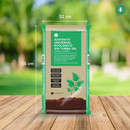 Substrato Universal Sem Turfa ECO Planeta Huerto 20 L