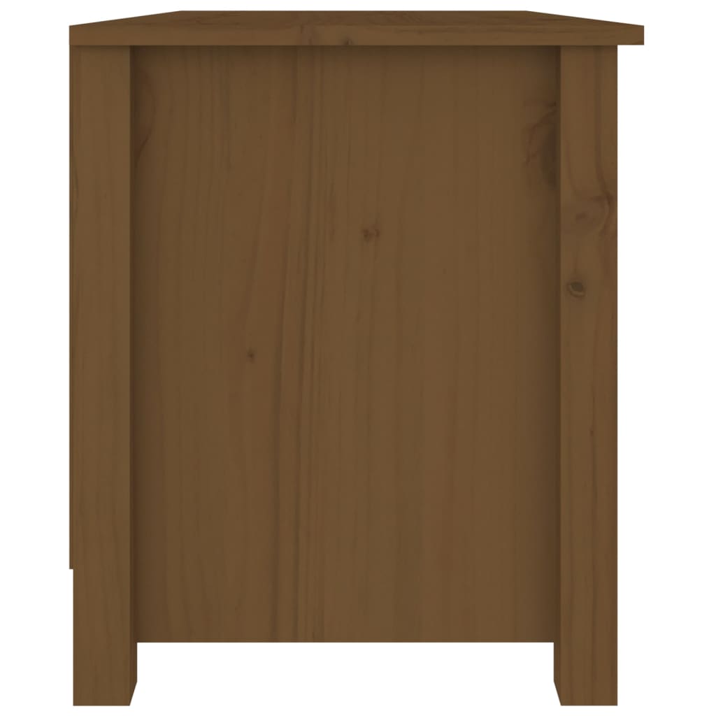Banco Zapatero Madera Maciza De Pino Marrón Miel 70x38x45,5cm / Vetonek_3