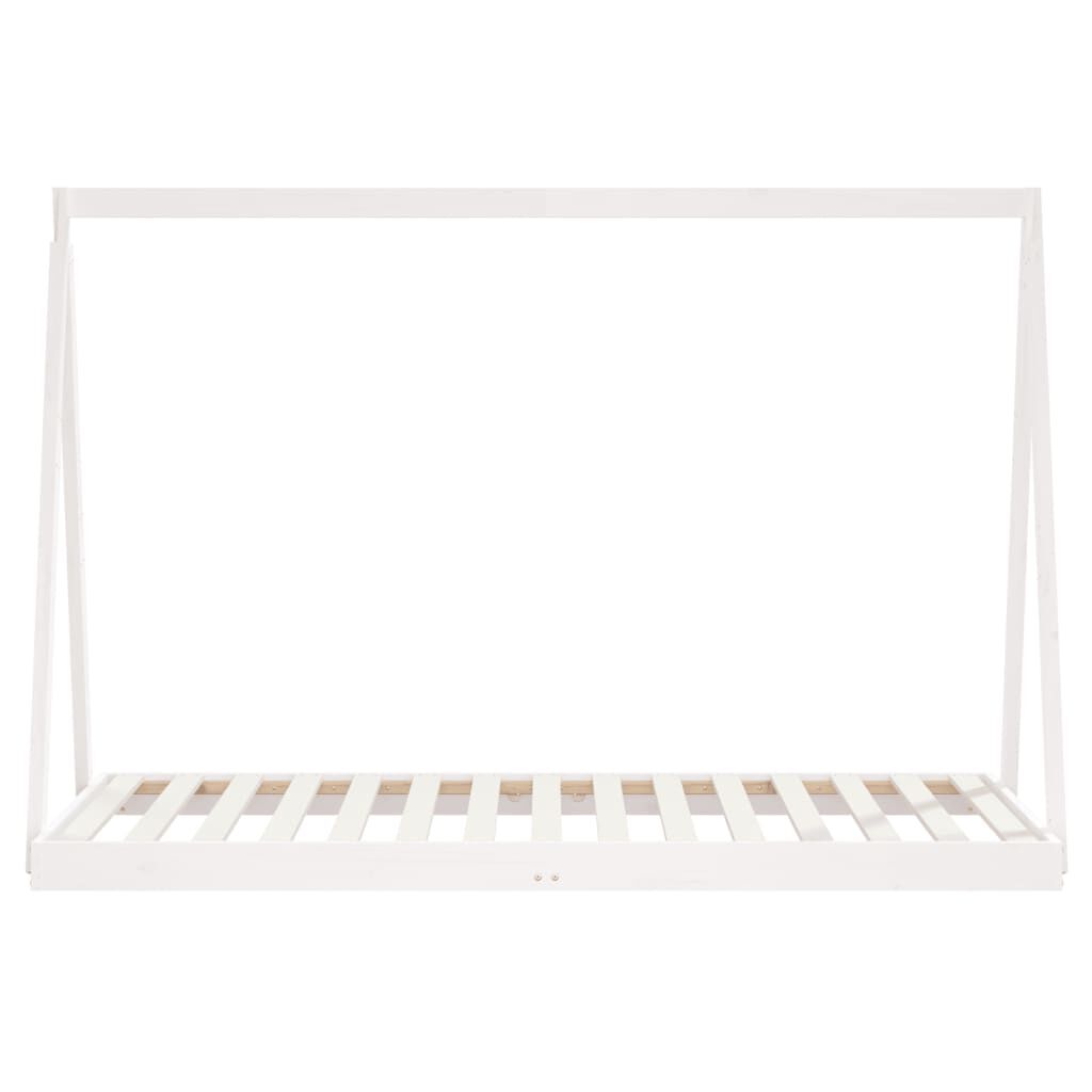 Vidaxl Estructura De Cama Para Niños Madera De Pino Blanco 90x190 Cm_3