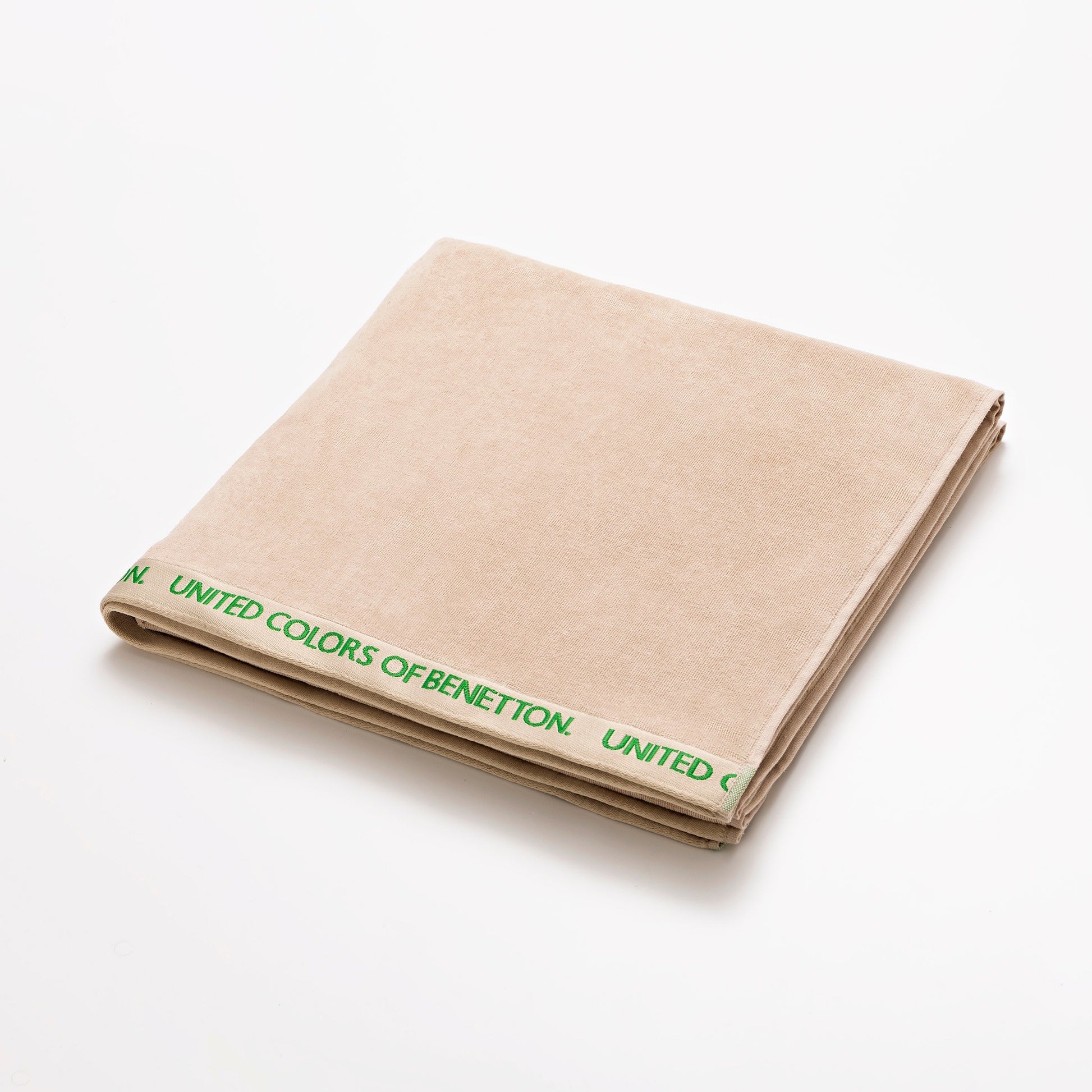 Toalla De Playa 90x160cm 380gsm 100% Algodón Velour Beige Con Logo Neutral Be_3