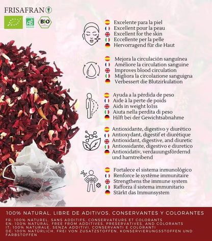 Infusión De Hibisco A Granel Ecológica | Frisafran 200 G_1