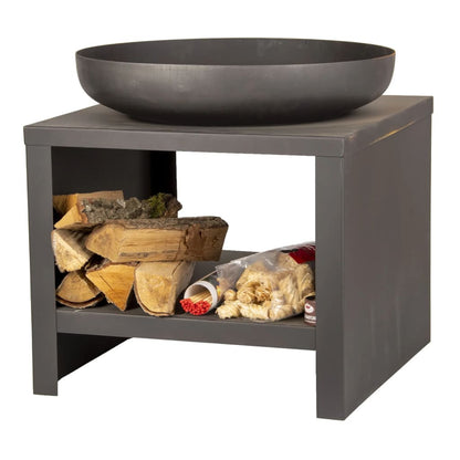 Esschert Design Brasero Con Almacenaje Para Leña Negro 62 Cm_2
