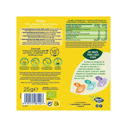 Snacks de Milho e Aveia Biológica 25 g - Hero Solo