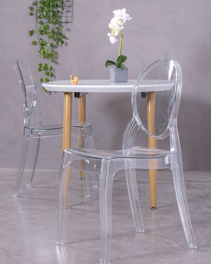 Silla De Comedor Retro De Plástico Transparente - Lousiana_1