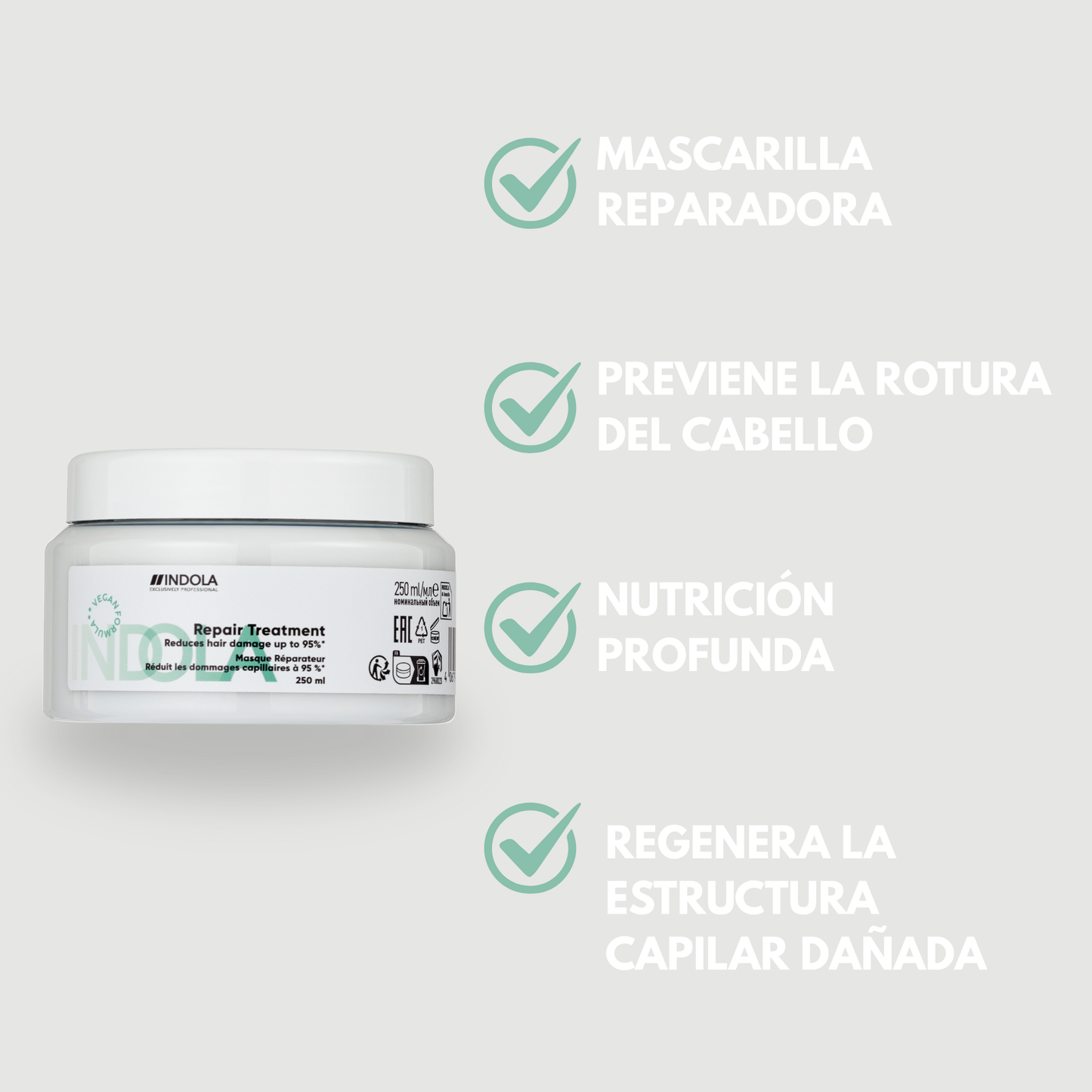 Indola Tratamiento Reparador Profesional Para Cabello Dañado 200ml – Reduce La Rotura Hasta Un 95%_4