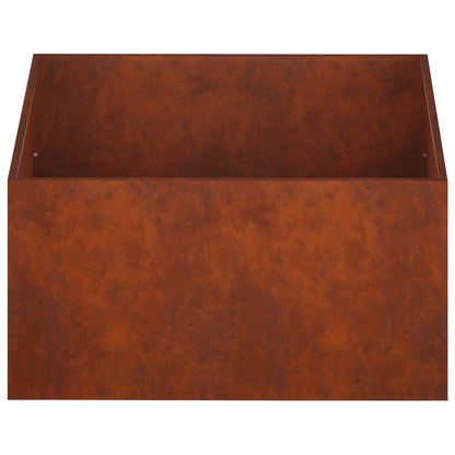 Macetero De Jardín 2 Uds. Oxidado 80 X 80 X 40 Cm Acero Oxidado_4