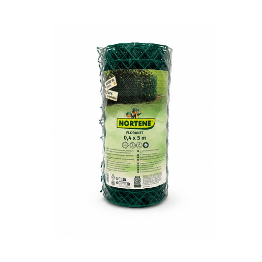 Malla Plastica Cuadrada Para Perterres Floranet 0,4x5 M Verde Nortene_0