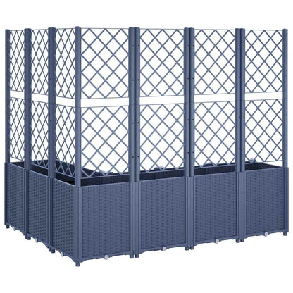 Jardinera Con Enrejado Pp Azul Gris 160x120x140 Cm_4