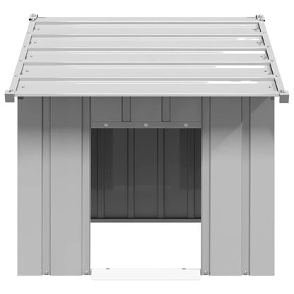 Caseta Para Perros Con Techo Acero Galvanizado 83x130x85 Cm_2