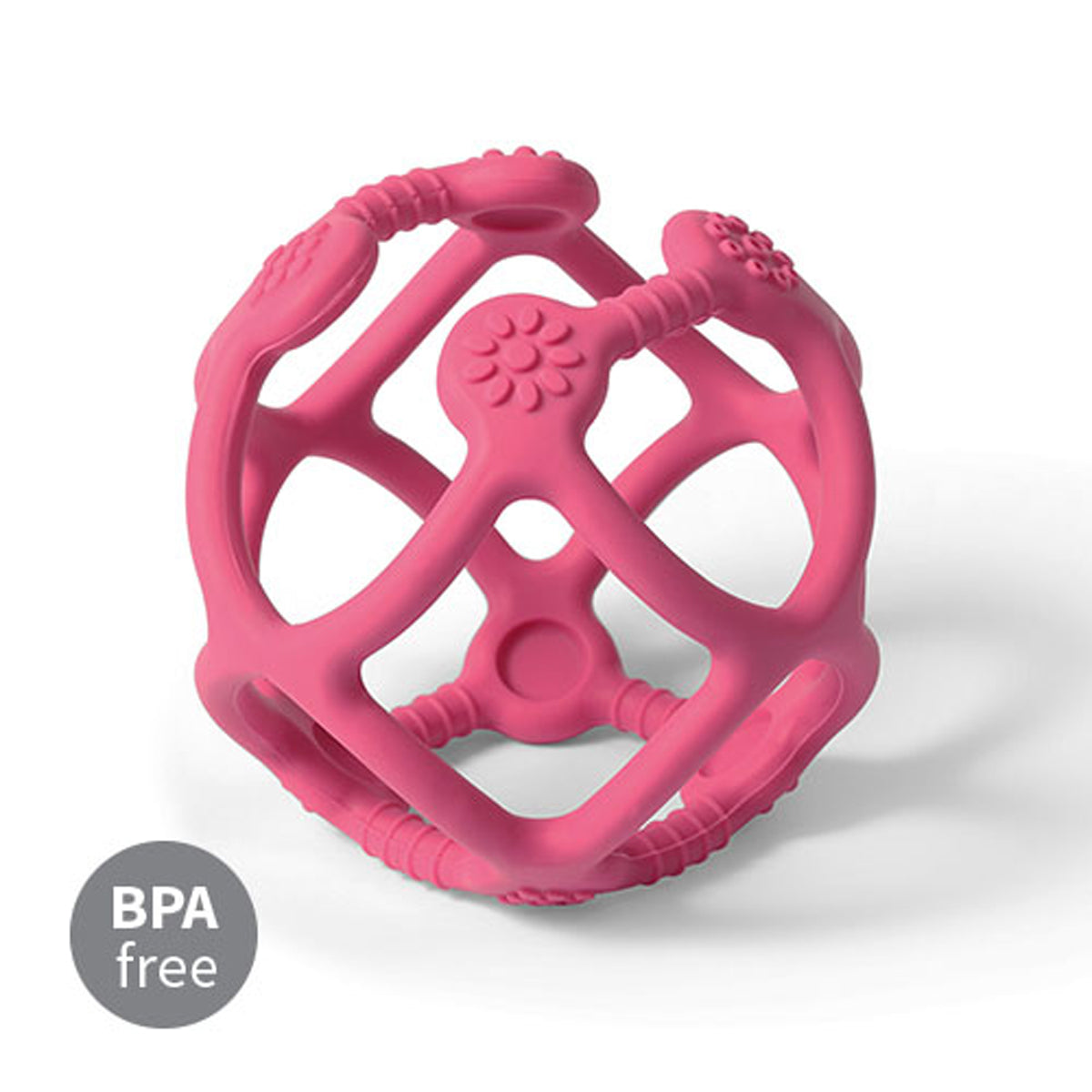 Mordedor De Silicona Pelota Ergonomica Fuscia_5