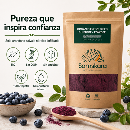 Arándano Nórdico En Polvo Bio - 150g | Fruta Deshidratada Ecológica, Snack Vegano Natural Sin Azúcares Añadidos_2